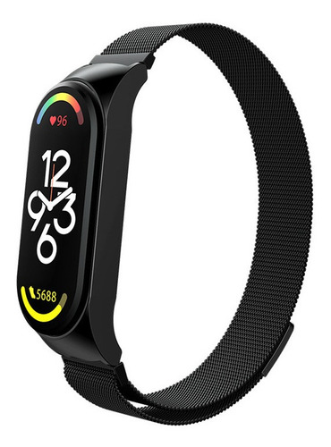 Pulseira Para Xiaomi Mi Band 5/6 Milanesa De Metal Aço Inox