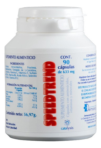 Speedtrend Suplemento Capsulas Dermaceutical Sabor Sin Sabor