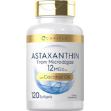 Astaxantina 12mg Con 120 Softgels Carlyle Hecho En Usa