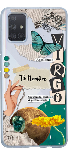 Funda Para Galaxy Mujer Signo Zodiaco Virgo Con Tu Nombre