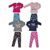 Roupa Infantil Barata 4 Conjunto Menina Calça Camiseta Longa