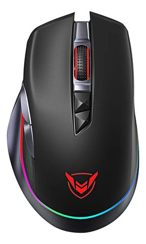 Mouse Inalambrico Gamer Pc255 | 8 Botones | 10.000 Dpi | Rgb Color Negro
