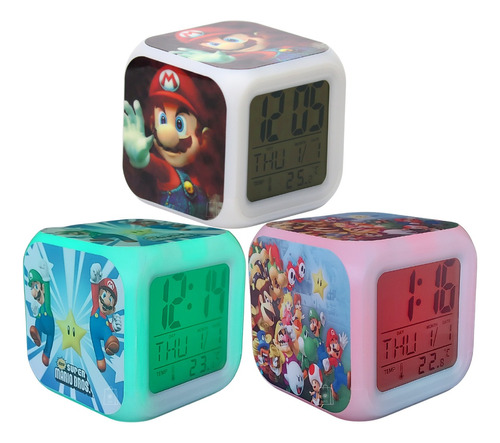 Reloj Mario Bros Despertador Digital 