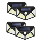 X4 Foco Solar 100 Led Con Censor De Movimiento 
