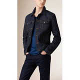 Chamarra Burberry De Mezclilla Original Hombre Denim Slim