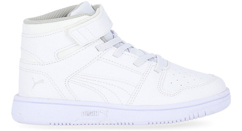 Zapatillas Puma Rebound Layup Para Niños En Blanco Y Violeta