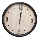 Reloj Pared Cocina Oficina 25cm Analógico Moderno Deco Negro