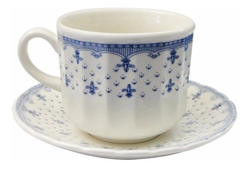 Set X 4 Tazas Platos Porcelana Corona Estilo Ingles Te Cafe