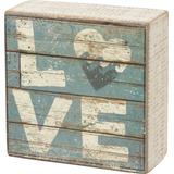 Caja De Madera Primitives By Kathy Love - Aqua Marine 