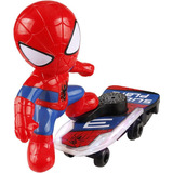 Juguete De Spiderman En Patineta Con Luz Y Sonido Para Niños