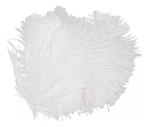 10 Plumas De Avestruz Blancas De 6.7 A 9 Pulgadas Para Disfr
