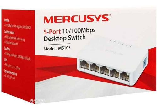 Switch Mercusys Fast Ethernet Ms105 5 Puertos 10/100mbps /vc