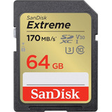 Tarjeta De Memoria Sandisk Extreme 64gb Sdxc 170mb/s C10 4k