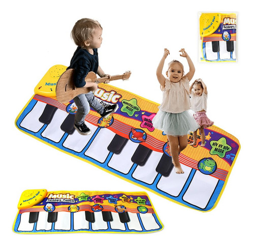 Alfombra De Gateo Con Juego De Música Piano Electrónico Bebé
