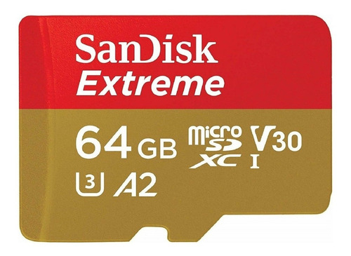 Tarjeta De Memoria Sandisk Sdsqxa2-064g-gn6aa  Extreme Con Adaptador Sd 64gb