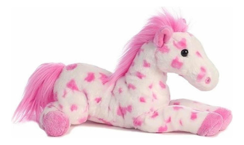 Peluche Caballo Blanco/rosa Original Aurora Flopsie