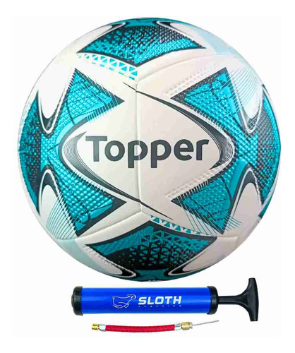 Bola De Futebol De Campo Topper Slick 22 Tech + Bomba De Ar