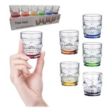 Juego De 6 Copa Shops Vasos Tequileros De Calavera Colores