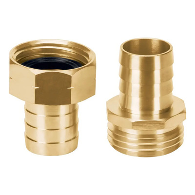Conectores Macho Y Hembra 3/4 , De Latón, Truper 12708 Color Dorado