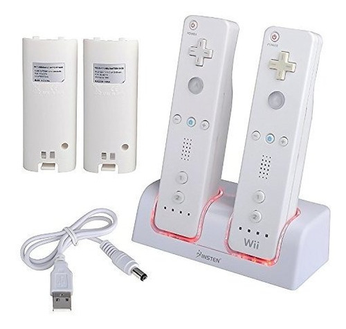 Insten Compatible Con Wii /wii U Remote Blanco Estación De