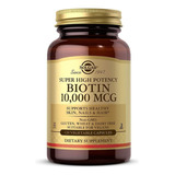 Biotina 10000 Mcg Solgar 120 Cap Vegetales Naturales