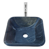 Lavabo Ovalin De Mármol Negro Tipo Diamante 35x35