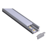 Pack 10x: Perfil De 2metros De Aluminio Para Empotrar A Piso