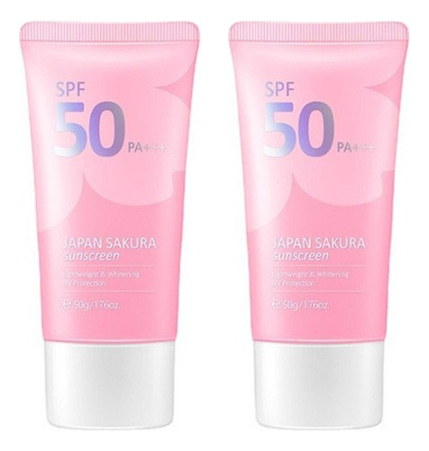 Protector Solar Facial Solar Spf 50 De Sakura, 2 Piezas