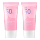 Protector Solar Facial Solar Spf 50 De Sakura, 2 Piezas