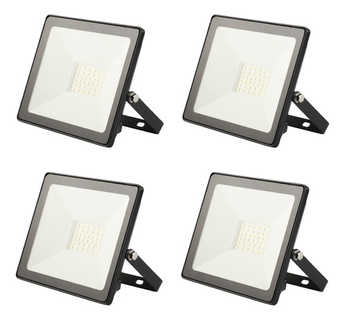 Reflector Led 30w Luz Fria Pack X 4 Ip65 Silverlight P