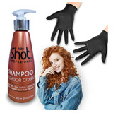 Shampoo Matizador Cabello Cobre Kolor Shot + Par De Guantes