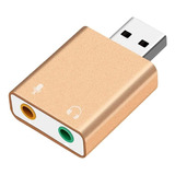 Tarjeta De Sonido 7.1 Usb Cuerpo Metal Tecnoesim