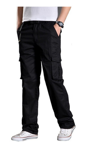 . Jogger Cargo Gabardina For Hombre Pantalón Casual