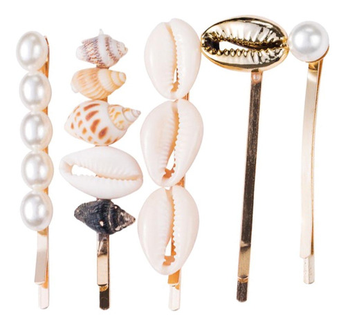 Horquillas Ocean Style Pearl Bobby Pin Sweet Shell, Juego De