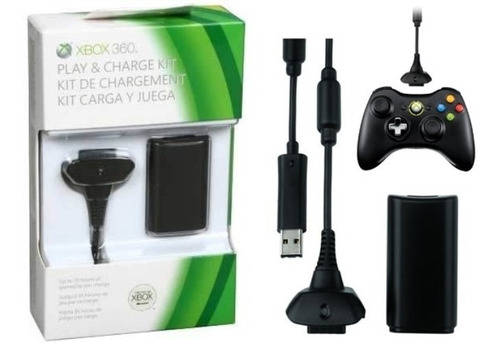 Kit De Carga Y Juega Para Xbox 360 Juega Sin Parar 35 Horas