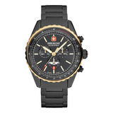 Reloj Swiss Military Smwgi0000341 Para Hombre Cronografo Color De La Malla Negro Color Del Bisel Negro Color Del Fondo Gris