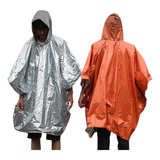 Poncho Impermeable Capa Lluvia Emergencia Térmica Reflectiva