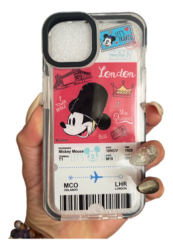 Funda Para iPhone 13 - 14 Minnie + Protector De Cámara