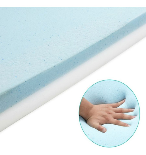 Pillow Top Visco Nasa Gel + Látex Hr Foam Queen 10cm - Aumar