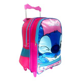 Mochila Infantil Feminina Lilo E Stitch Com Rodinhas Linda