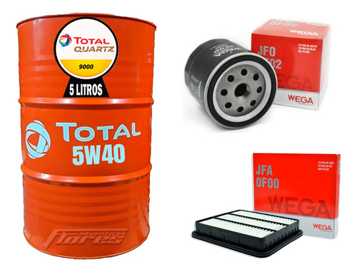 Cambio De Aceite Total 5w40 5l + Kit Filtros Chery Tiggo 2.0