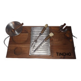 Set Asador Parrilla Tabla Personalizada Logo Grill Térmica 