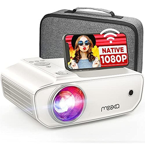 Proyector Mooka Native 1080p Con Wifi, Proyector De Película