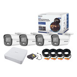 Kit 2mpx 4 Camaras Epcom Colorvu Dvr 4 Canales Siames Cctv