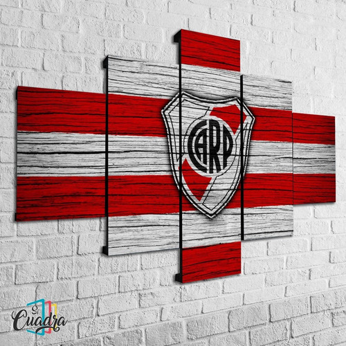 Cuadro River Plate Bandera Decorativo Poliliptico Futbol 004