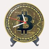 Placa Bitcoin Decorativa - Mesa Ou Parede