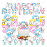 Kit Fiesta Sanrio Cinnamoroll Globos De Cumpleaños Infantil