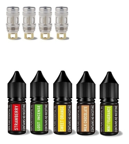 5 Pistola Vape Portátil Aceites Esenciales, 4 Tanques