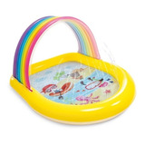 Piscina Inflable Arcoiris Con Rociador Intex