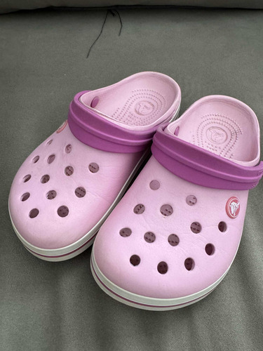 Ojotas Crocs Niña Talle J2 Rosas